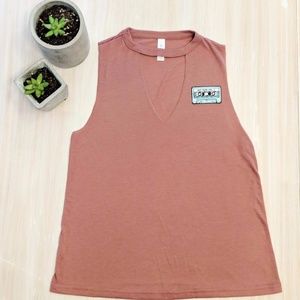 Retro Cassette Tape Cut Neck Tank